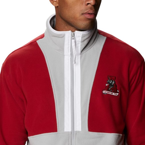 Columbia Men's Alabama Crimson Tide Back Bowl Fleece Full Zip Jacket Medium - Picture 4 of 6
